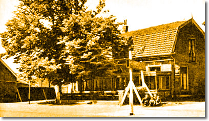 Café de Engel(enbrug) te Lisse rond 1950